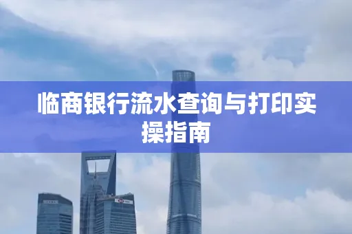 临商银行流水查询与打印实操指南