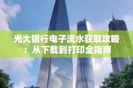 光大银行电子流水获取攻略:从下载到打印全指南 光大银行电子流水获取攻略:从下载到打印全指南
